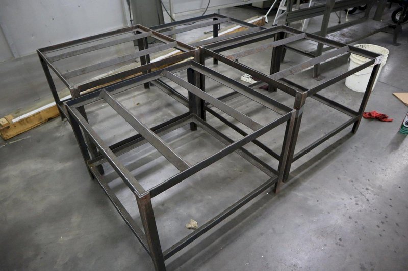 Welded Angle Iron Steel Work Platforms (4pcs) 32" x 32" x 22"- Auction Item