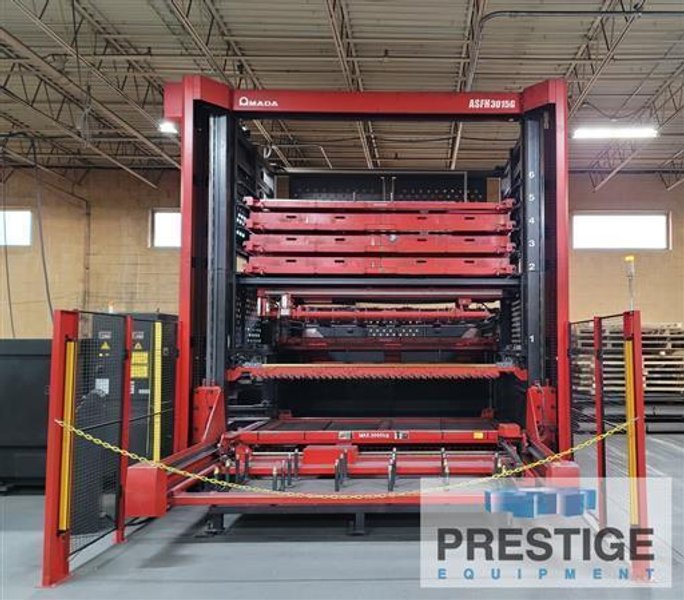 Amada LCG3015AJ 4KW Fiber Laser with ASFH Compact Load Unload &amp; Tower Storage System