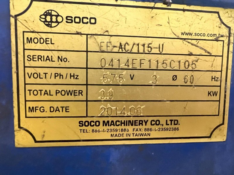 4.5" SOCO MODEL EF-AC/115 TUBE END CHAMFERING MACHINE: STOCK #21043