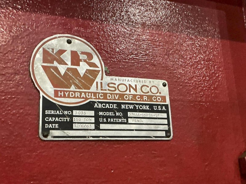 150 TON KR WILSON MODEL #37KAA-150DA-1P H-FRAME PRESS: YOBRO #25926