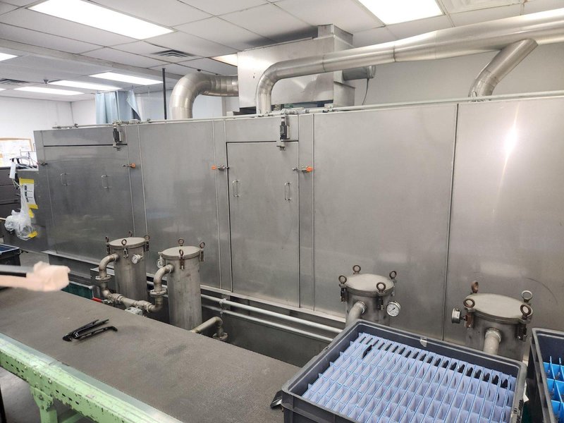 Accutherm 2-Stage Immersion Heated Wash and Rinse System, 2013 – 705 Gallon Capacity, Stainless Steel, Blow-Off Drying