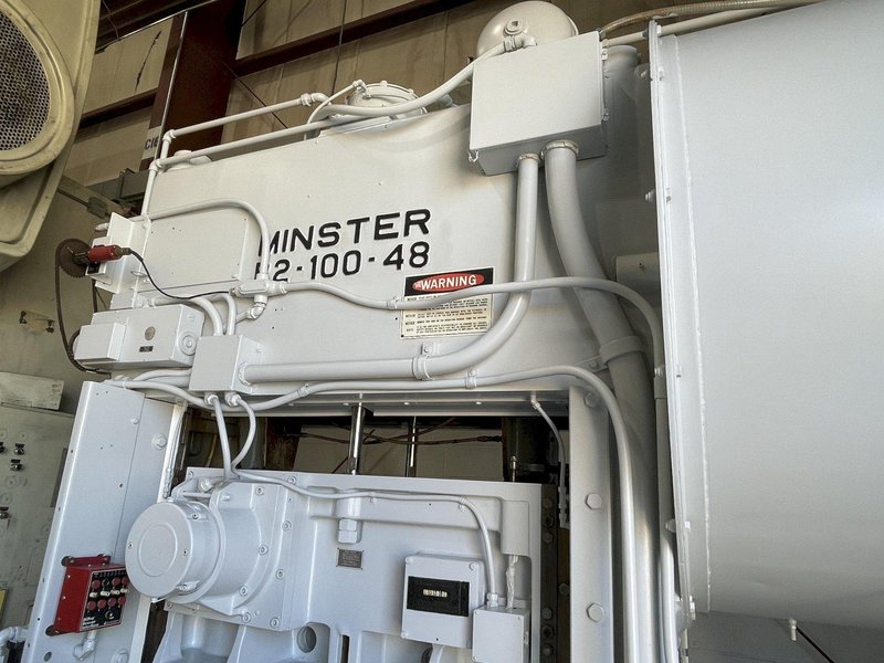 100 ton Minster P2-100-48 Piece-Maker Used Mechanical Metal Stamping Press For Sale, Year 1975