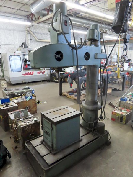 Arboga RLM-3512 Radial Arm Drill, Power Elevation, Box Table 3 HP,  Power Quill Feed and MORE!- Auction Item