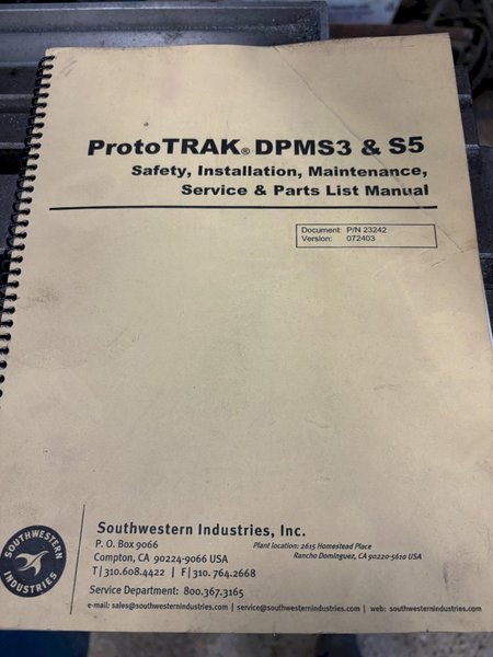 1998 Southwestern Industries TRAK DPM 3-Axis CNC Bed Mill | 40-Taper, Power Drawbar, ProtoTRAK SM