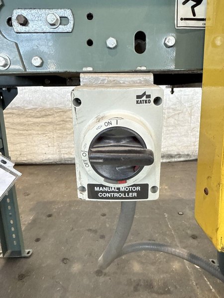 18" WIDE X 48"/60" LONG HYTROL POWERED BELT CONVEYORS. STOCK # 0640023.