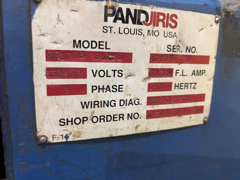 34 TON (68,000 LBS) PANDJIRIS MODEL #PR100 GEAR DRIVEN POWERED TANK TURNING ROLLS: YOBRO #24351