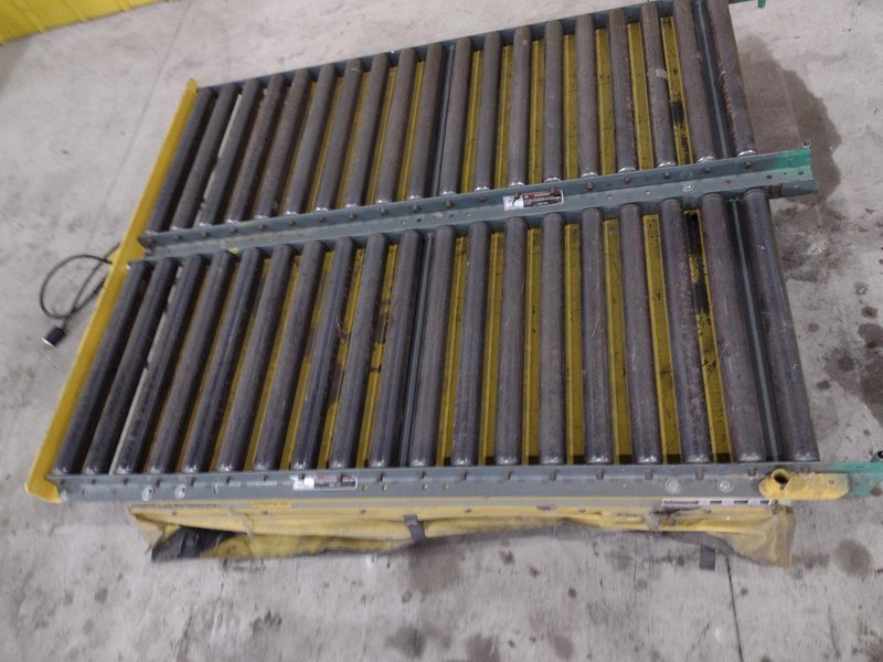 60" X 48" X 3500 LB SOUTHWORTH MODEL #LS4-36 DOUBLE ROLLER TOP LIFT TABLE, 110V SINGLE PHASE: STOCK #20926