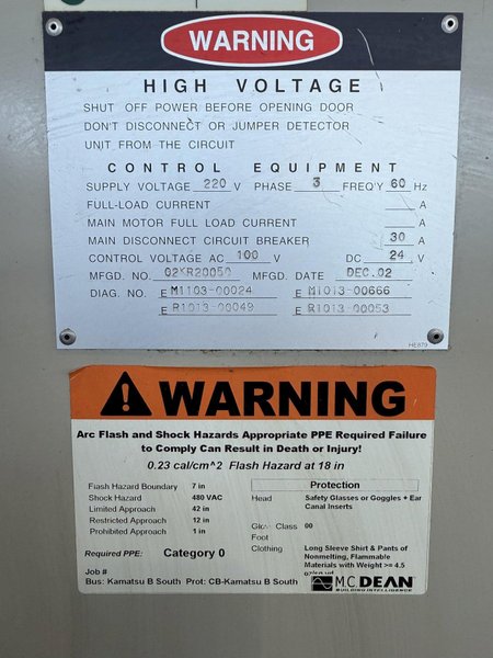 3,300 LB x 5.9&quot; x .06&quot; ORII SERVO FEEDLINE W/ DUAL UNCOILER. STOCK # 0130125.