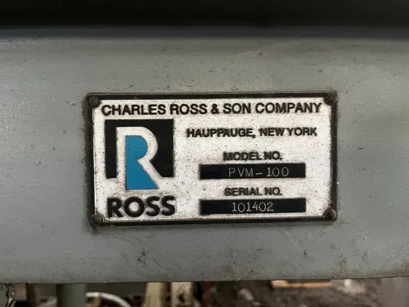 ROSS 100 GALLON ROSS TRIPLE MOTION VACUUM MIXER  -  PVM100
