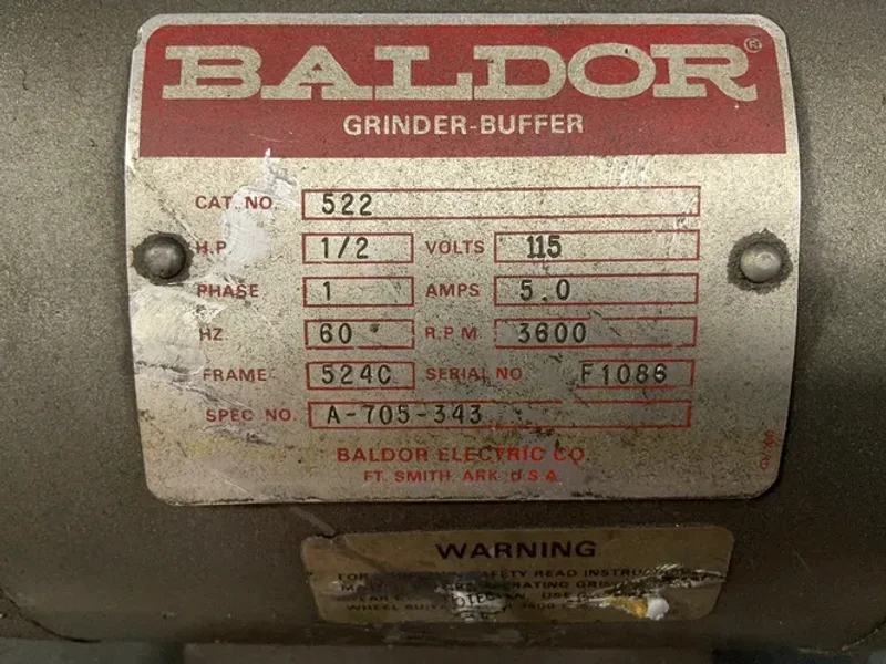 BALDOR PEDESTAL GRINDER-BUFFER   -  522