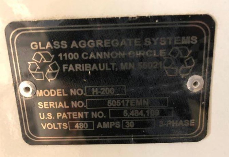 GLASS AGGREGATE SYSTEM MODEL H-200 GLASS CRUSHER: STOCK #11172