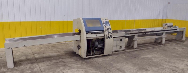 6" HIGH X 14" WIDE DIMTER  OPTICUT MODEL #S75 CROSS-CUT AUTOMATIC WOOD SAW, NEW 2003: STOCK #22923