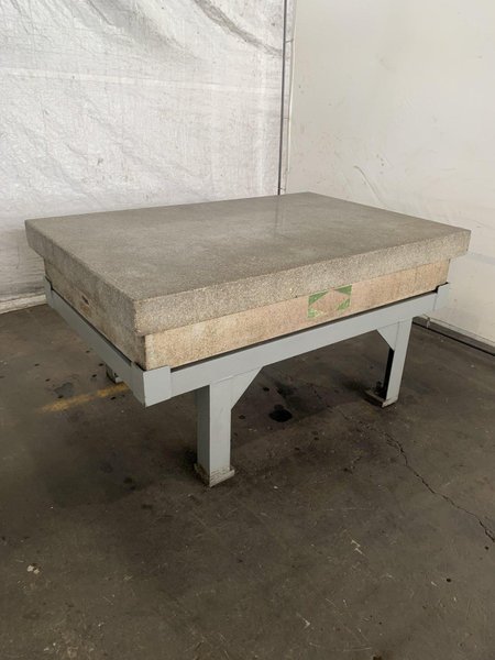 72&quot; X 48&quot; X 12&quot; GRANITE SURFACE PLATE W/STAND. STOCK # 0364124.