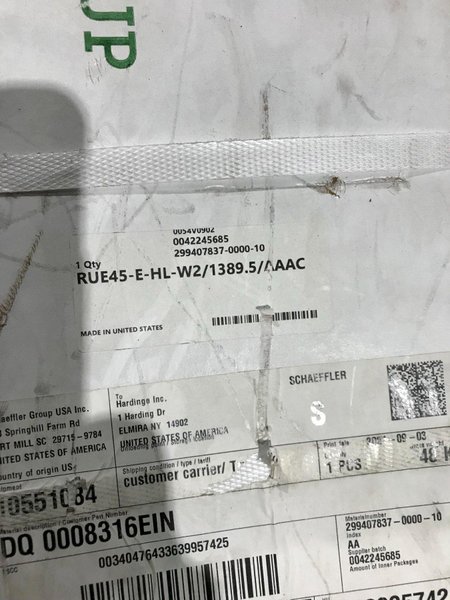 INA RUE45‑E‑HL‑W2/1389.5/AAAC LINEAR ROLLER GUIDEWAY USED