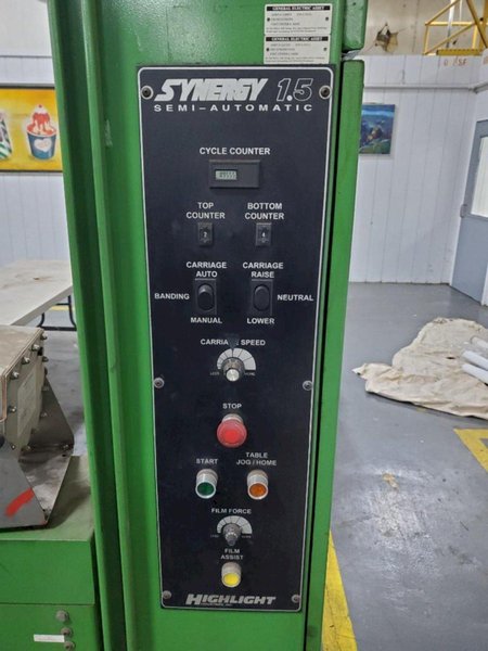 SYNERGY MODEL 1.5 SEMI-AUTO STRETCH WRAP MACHINE WITH WEIGHT-TRONIX SCALE: YOBRO #24715