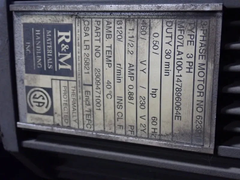 R &amp; M MATERIALS HANDLING INC. 5 TON HOIST  -  SC 518