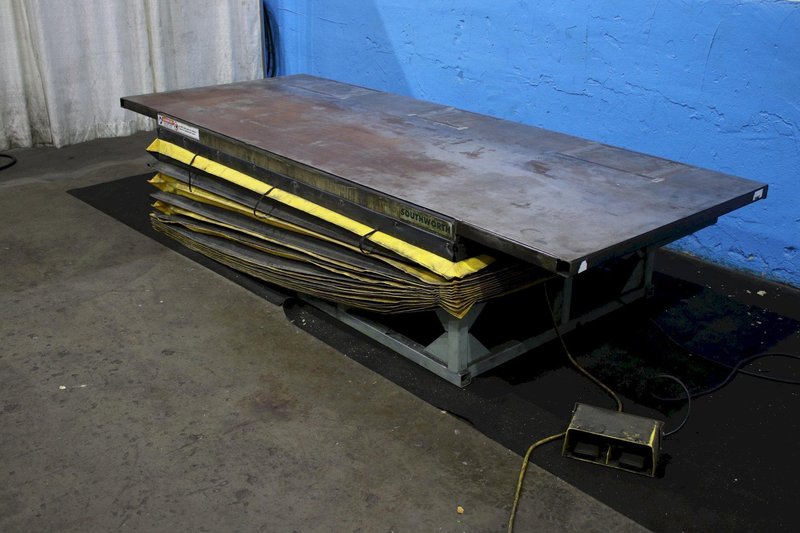 12,000 LBS SOUTHWORTH HYDRAULIC SCISSOR LIFT TABLE: STOCK #75588