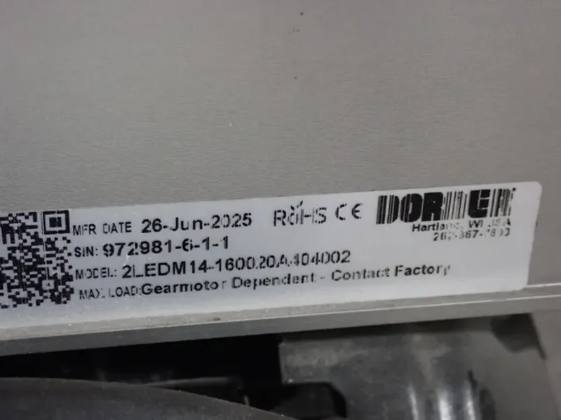 DORNER 14" X 192" POWER BELT CONVEYOR  -  2LEDM14-160020A404002