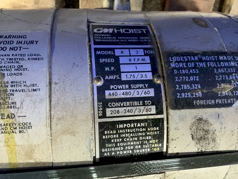 CM 2 TONS HOIST  -  R 2 TON
