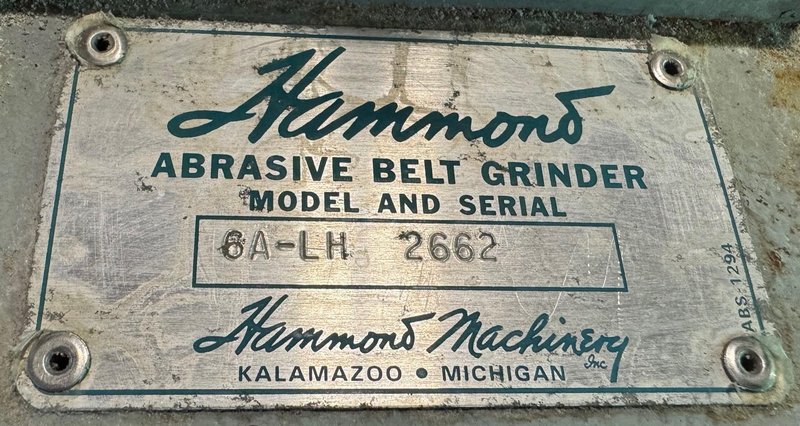 Hammond 6A Backstand w/Air Tension, Floor Stand, Belt Guard