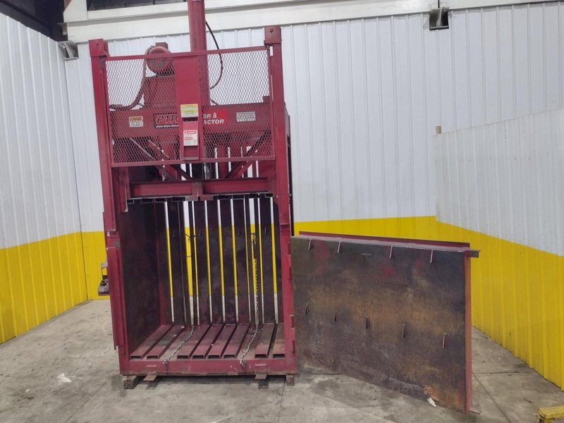 30&quot; x 60&quot; PTR PHILADEPHIA TRAMRAIL MODEL #2300HD VERTICAL HYRAULIC CARDBOARD BALER COMPACTOR: STOCK #23413