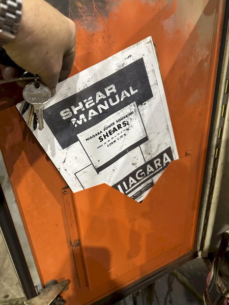 10' X 3/16" NIAGARA MODEL #710B MECHANICAL POWER PLATE SHEAR: STOCK #23554