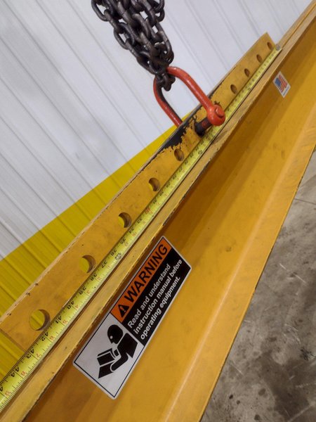 8,000 LBS (4 TON) X 10' CALDWELL MODEL #16-4-10 LIFTING BEAM SPREADER BAR: STOCK #22565