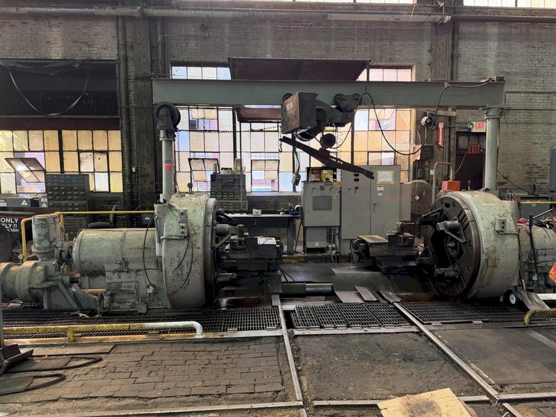 52" FARREL SELLERS WHEEL TRUEING/WHEEL LATHE(100 HP). STOCK # 0879026