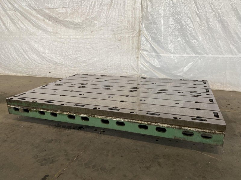 96&quot; X 144&quot; X 12&quot; GIDDINGS AND LEWIS T-SLOTTED FLOOR PLATE. STOCK # 1163121