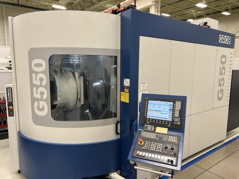 Grob G550 5-Axis HMC, 2017 – Renishaw Probe, Mist Collector