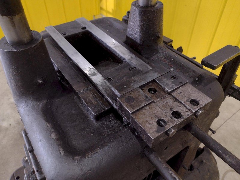 12 TON TISHKEN 2 POST MECHANICAL CUTOFF PRESS: STOCK #20520