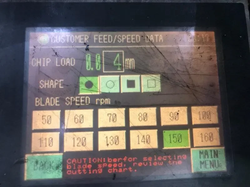 Used AMADA FULLY AUTOMATIC CARBIDE CIRCULAR SAW , Model CM75, 2.95”, Year 2005