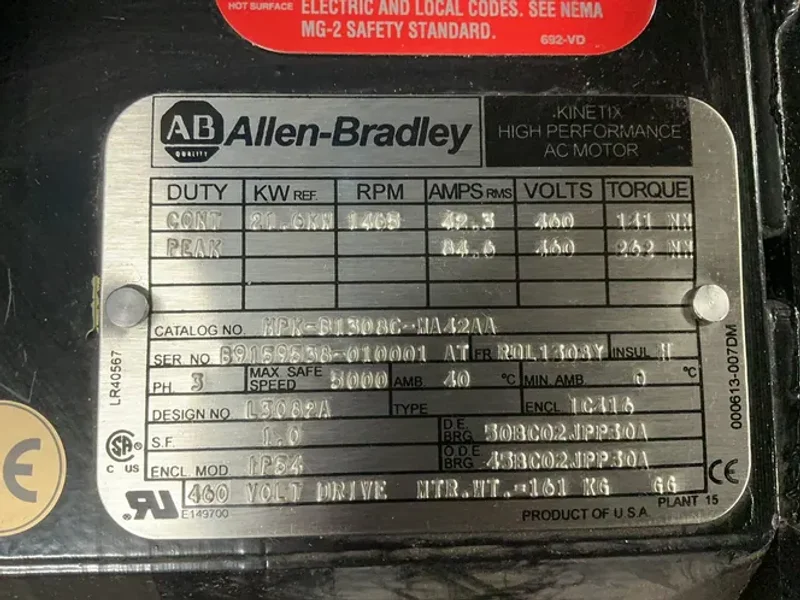 Allen-bradley  Ac Motor  - Hpk-b1308c-ma42aa