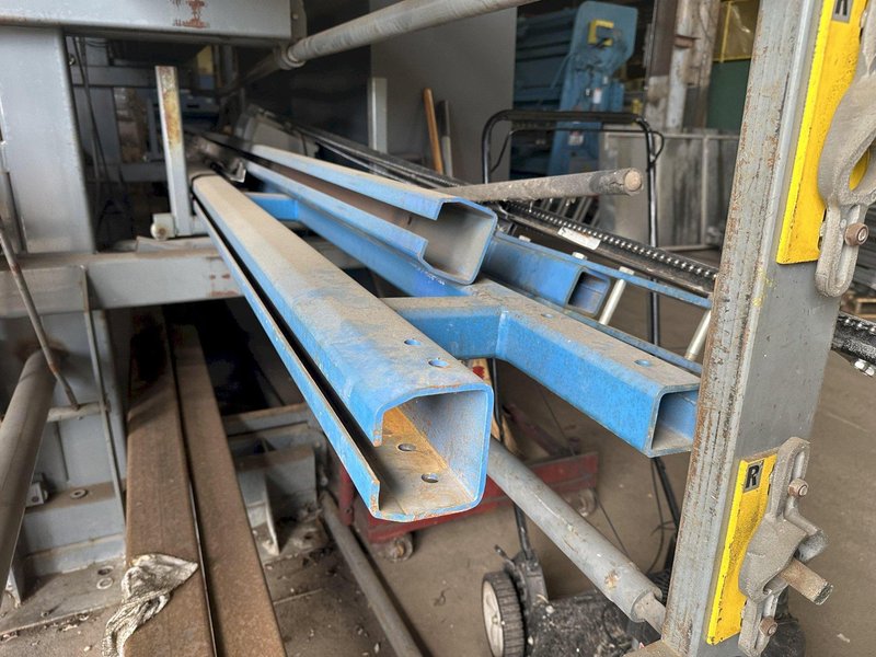 1000 LBS X 13' x 36' GORBEL OVERHEAD CRANE SYSTEM, WITH RUNWAY RAILS &amp; PNEUMATIC BUDGET HOIST: STOCK #19685