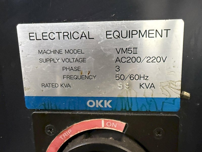 Used 2006 OKK VM5 III CNC Vertical Machining Center For Sale