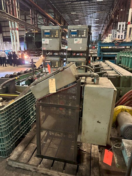 12 ROLL MEECO MODEL #12-12-TPVC (HD3) 2-PLANE SHAPE, ROD &amp; FLAT STOCK ROTARY STRAIGHTENING &amp; CHAMFER SYSTEM: STOCK #18428