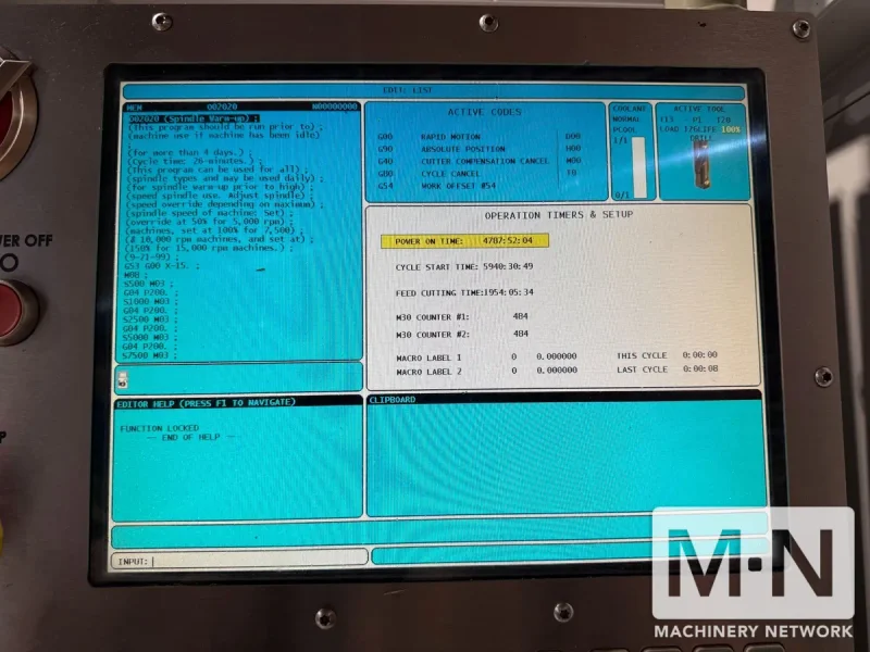 HAAS EC-500 CNC Horizontal Machining Center, 2012