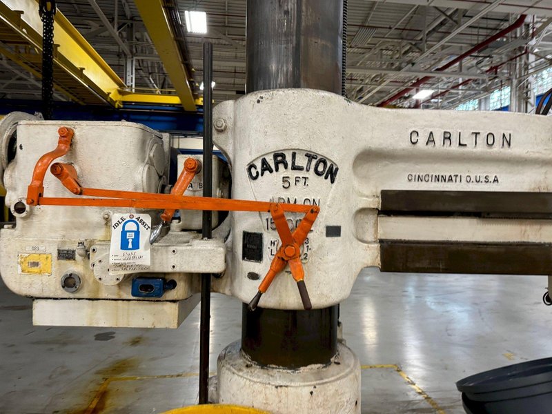 5&#039; X 11&quot; CARLTON RADIAL ARM DRILL. STOCK # 0893924