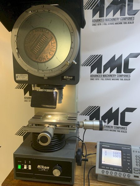 12" NIKON #V12 Bench Top Vertical Beam Profile Projector / Optical Comparator, s/n 236038