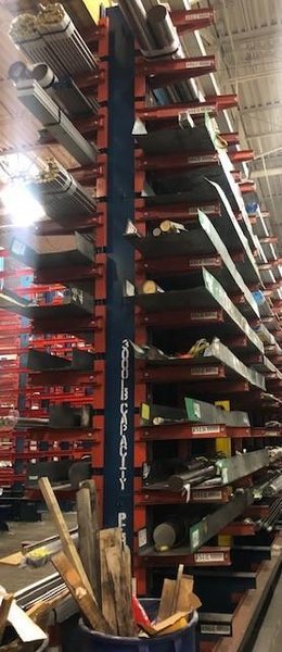 Double Sided Cantilever Rack 18'H 24" Arms