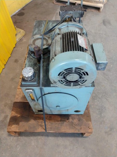 3 HP HYDRAULIC TANK WITH OILGEAR MODEL #PVQ06LSAYCN HYDURA PISTON PUMP: STOCK #14605