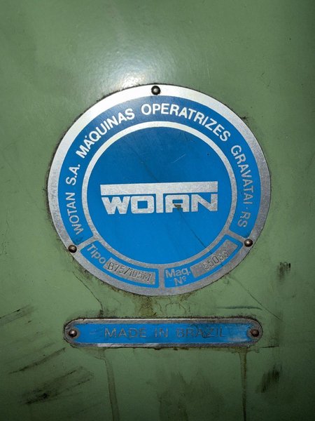4" WOTAN B75/105M TABLE TYPE HORIZONTAL BORING MILL. STOCK # 0114026