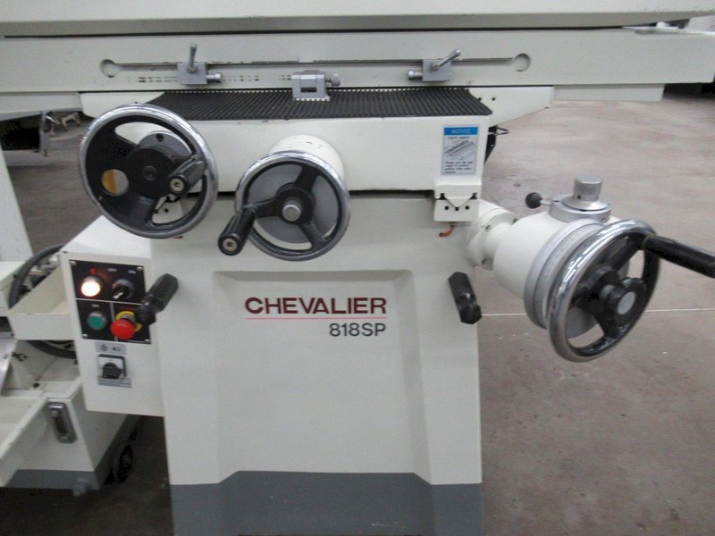 Chevalier FSG-818SP Hand Feed Surface Grinder, 2-Axis SONY DRO, Micro- Feed, Coolant Pump and Tank