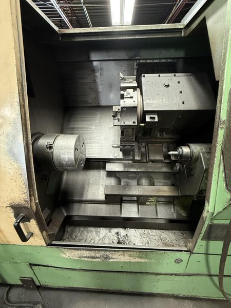 Mori Seiki SL-35A CNC Lathe, 1988 – Tailstock, Chip Conveyor