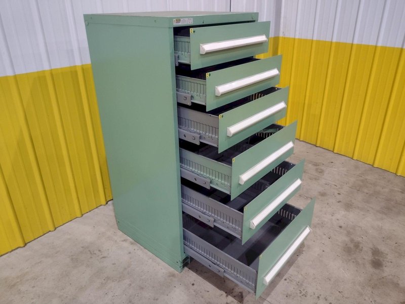 6 DRAWER VIDMAR INDUSTRIAL STORAGE CABINET 30" X 27.5" X 59": STOCK #21443 (55 AVAILABLE)