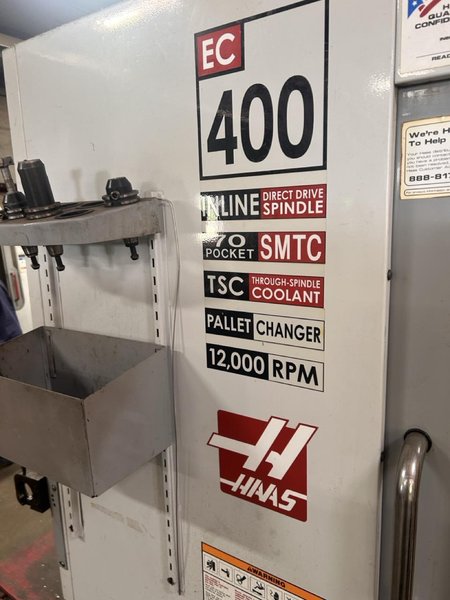 Haas EC-400 Horizontal Machining Center, 2006 – Through Spindle Coolant, Tombstone