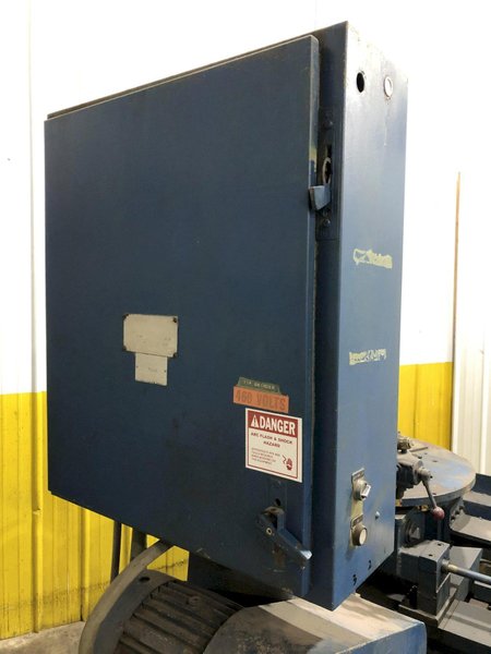 9" WIDE X 30" TABLE SUNDSTRAND VERTICAL BELT ROTARY TABLE "TIP" GRINDER: STOCK #18229