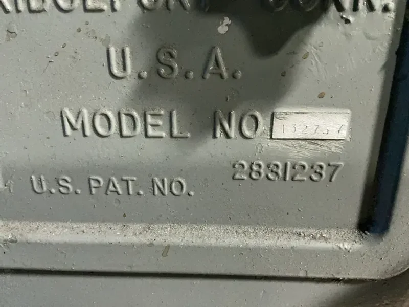 Bridgeport 9” X 36” Vertical Mill