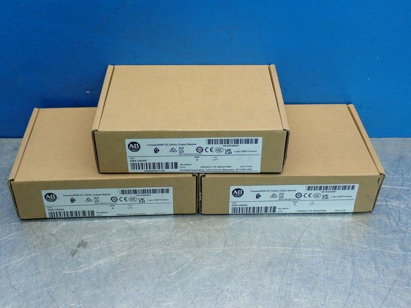 ALLEN BRADLEY 8-POINT SAFETY SOURCING OUTPUT MODULE, 3PCS  -  5069-OBV8S