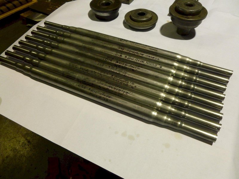 25,000 LB. MITCHELL (4) DIE IN LINE TUBULAR CONVEYOR ROLL SHAFT END FORMING MACHINE: STOCK #15298